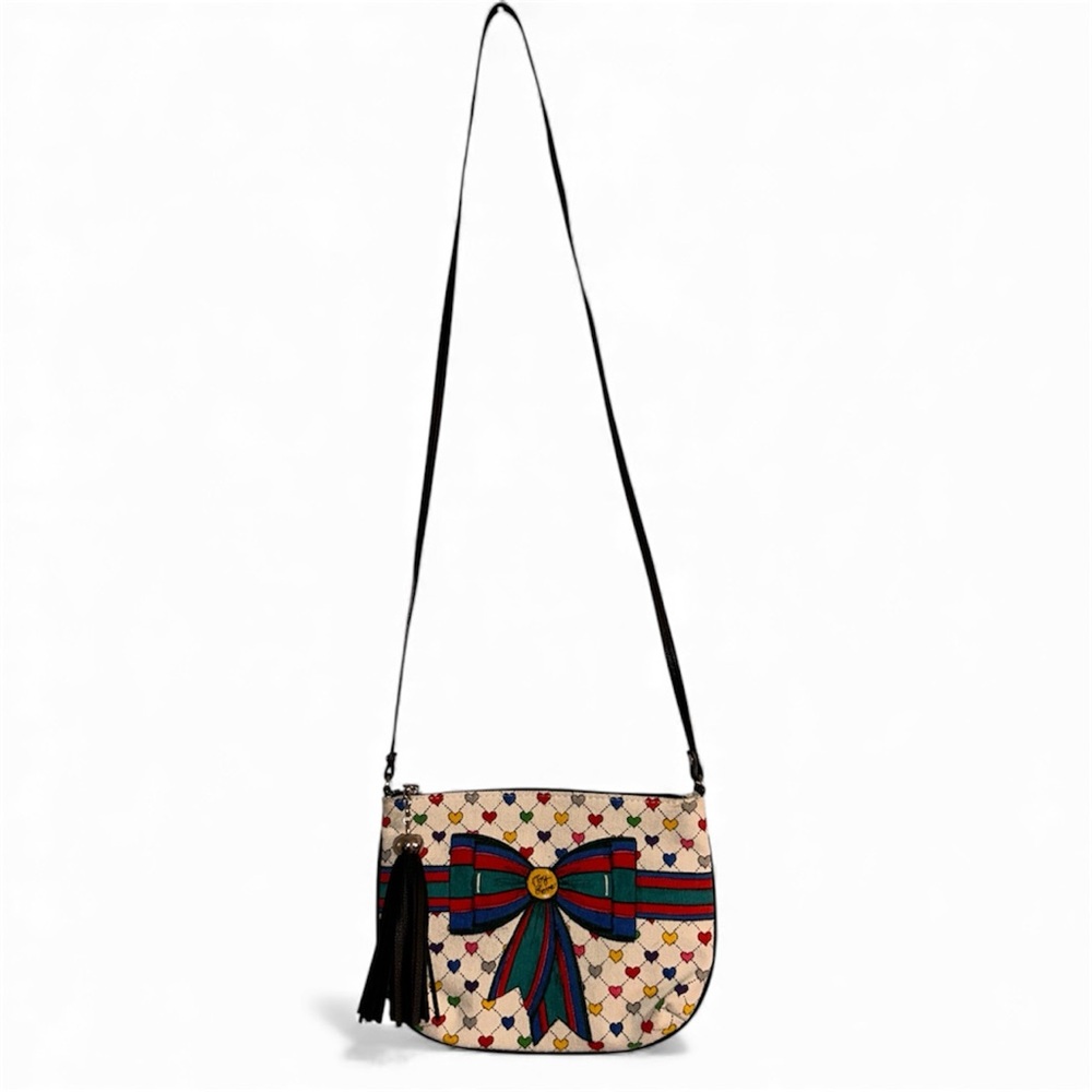 Brighton Holiday LOVE & JOY Crossbody Purse Limited Edition‎ Hearts Bow Tassel